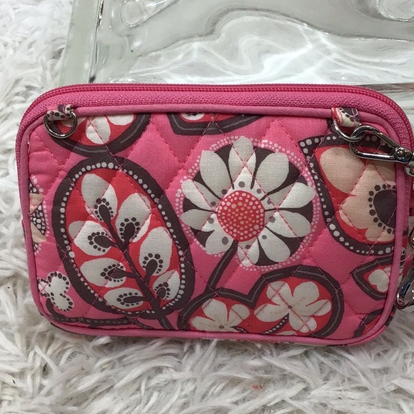 Vera Bradley On The Square quilted blush pink floral wristlet crossbody NWT - Picture 6 of 9